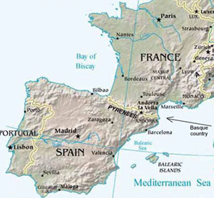 Pyrenees Mountains Map Great Pyrenees 
