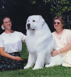 DD with Karen and Terry Great Pyrenees